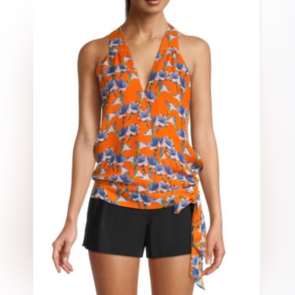 EUC SZ XS Parker Kenna Floral Wrap Top